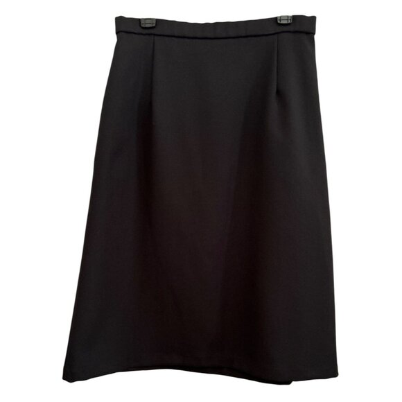 Vintage Cape Cod Match-Mates Black A-Line Skirt Size 14 Made In USA Button Top - Picture 2 of 7
